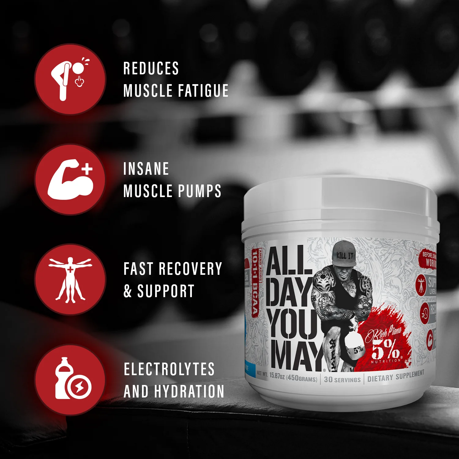 All Day You May 10:1:1 Ratio BCAA Recovery Drink - Image 3